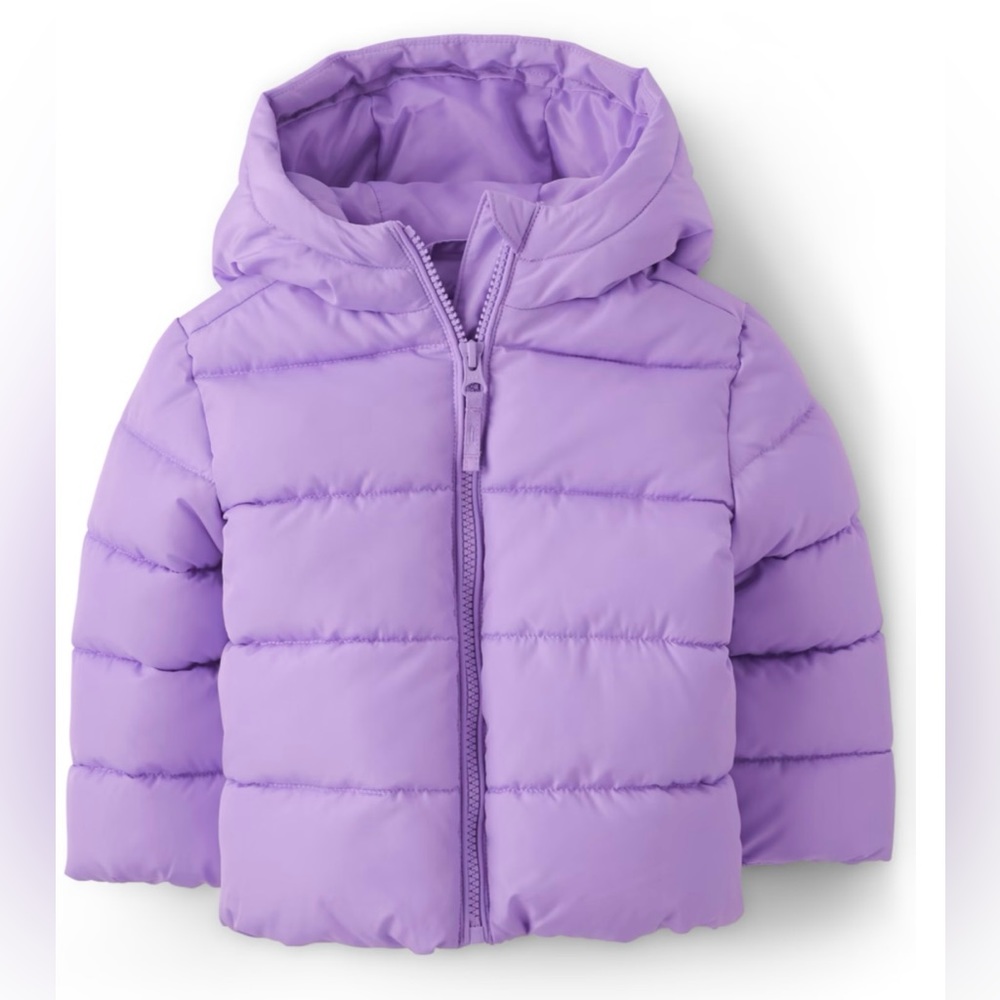 Toddler Girls Puffer Jacket - Iris Pop
